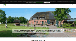 Desktop Screenshot of hansenhof-sylt.de