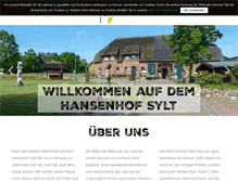 Tablet Screenshot of hansenhof-sylt.de